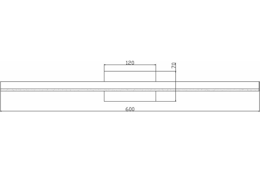 LINEA nástenné kúpeľňové svietidlo čierne LED/8W/4000K, dĺžka 60cm, IP44